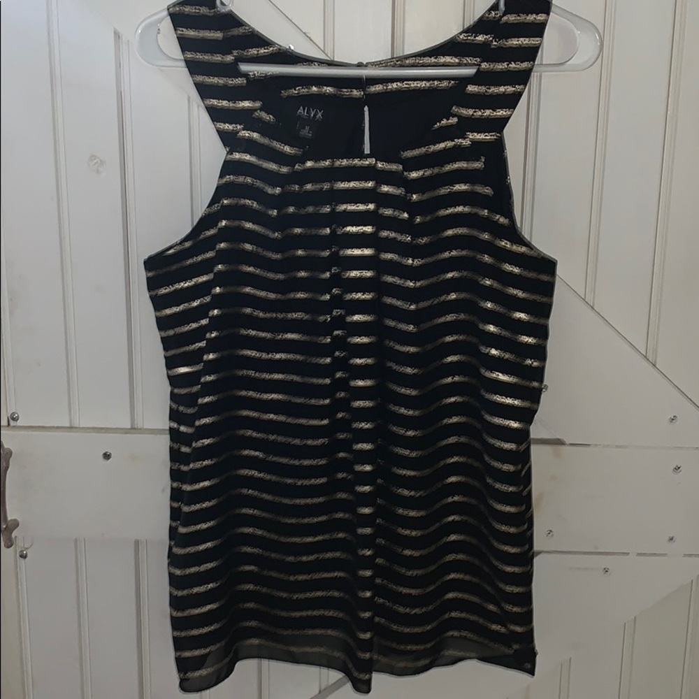 Alyx top M black/gold stripes